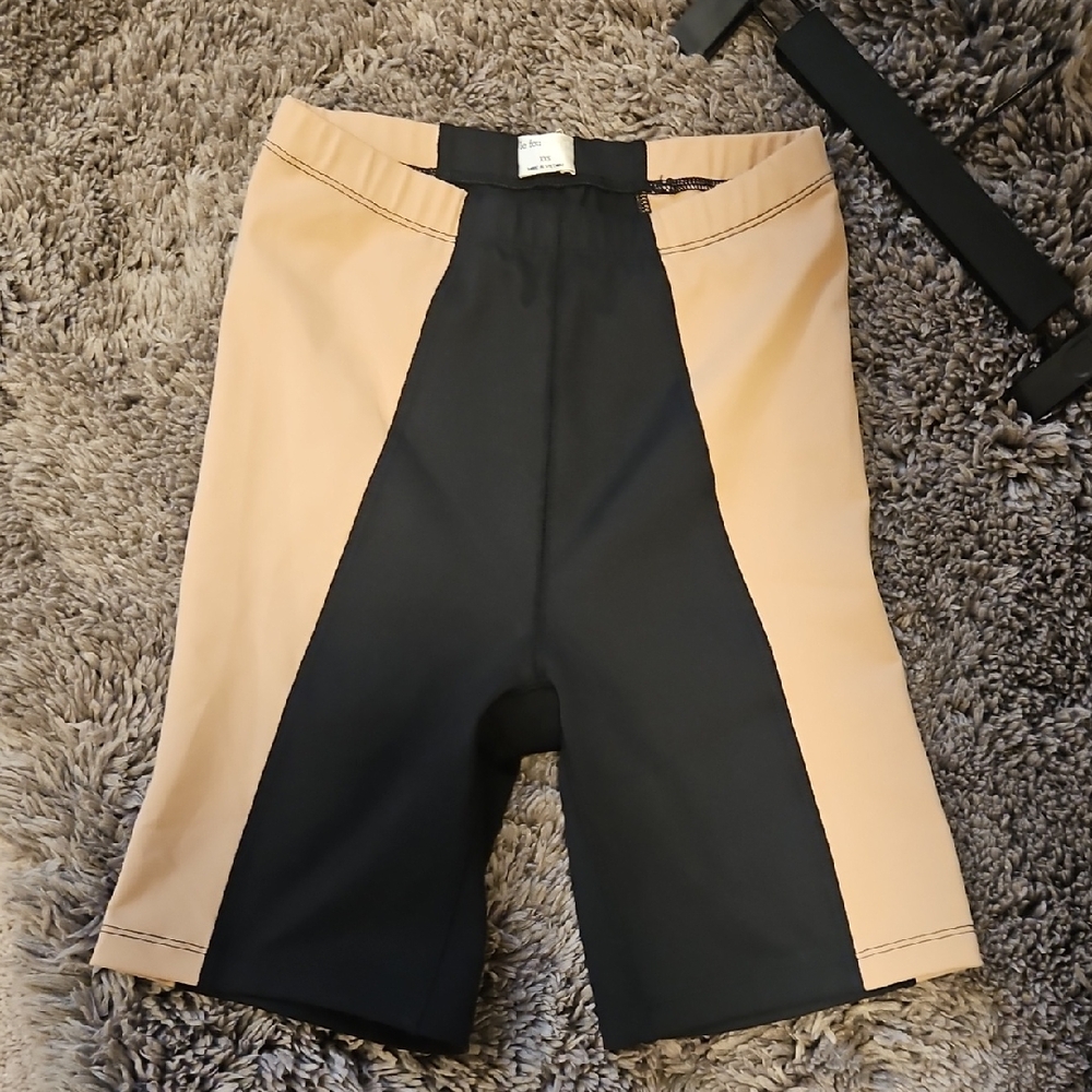 Black and Tan Cycling Shorts